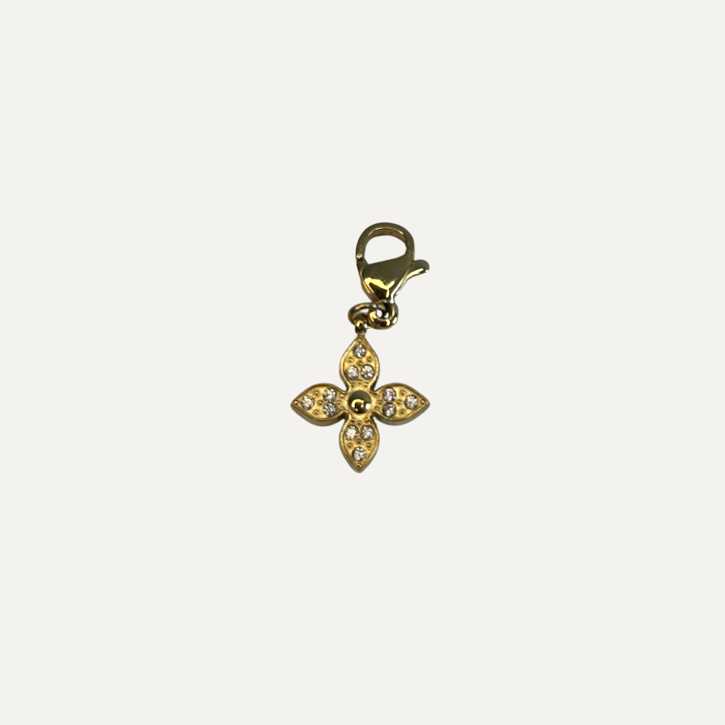 Charms - quatre feuilles strass
