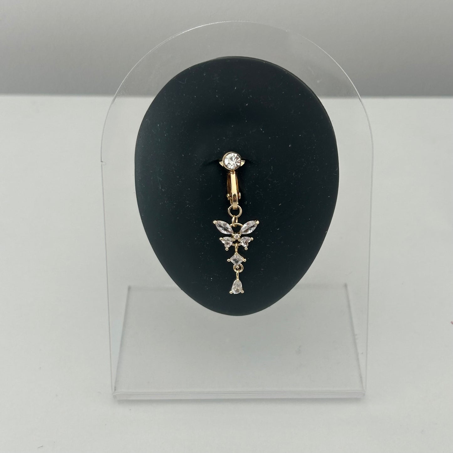 Faux piercing nombril Alésia acier inoxydable