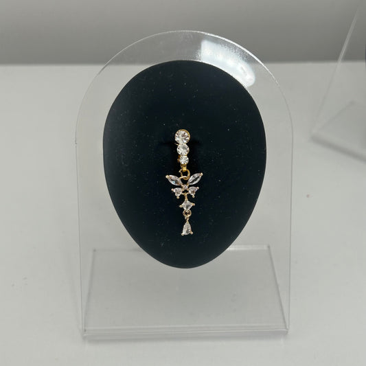 Faux piercing nombril Myra acier inoxydable