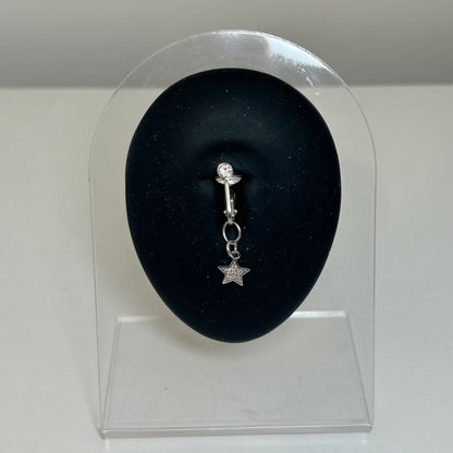 Faux piercing nombril lyra acier inoxydable