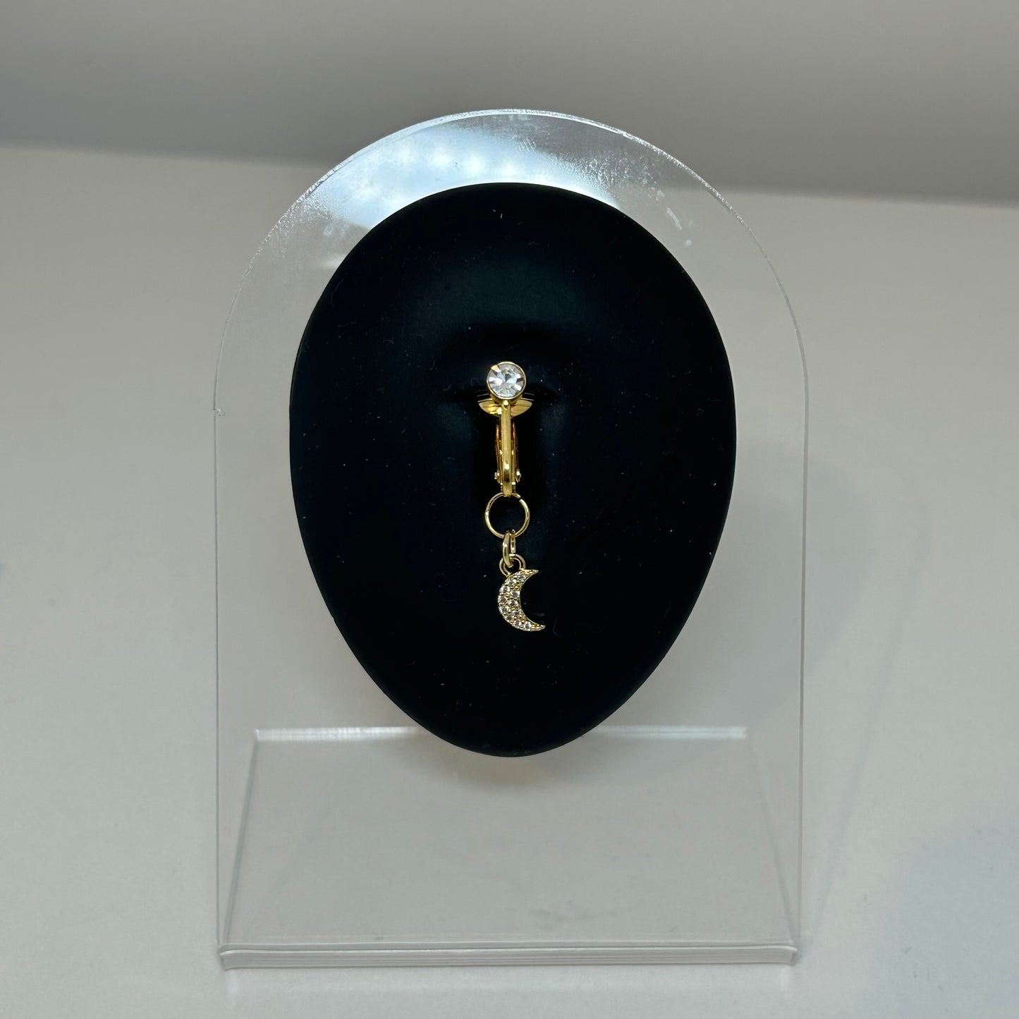 Faux piercing nombril moonlight acier inoxydable