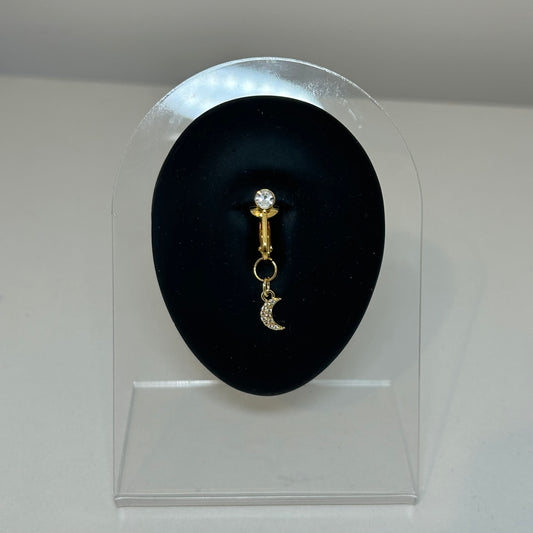 Faux piercing nombril moonlight acier inoxydable
