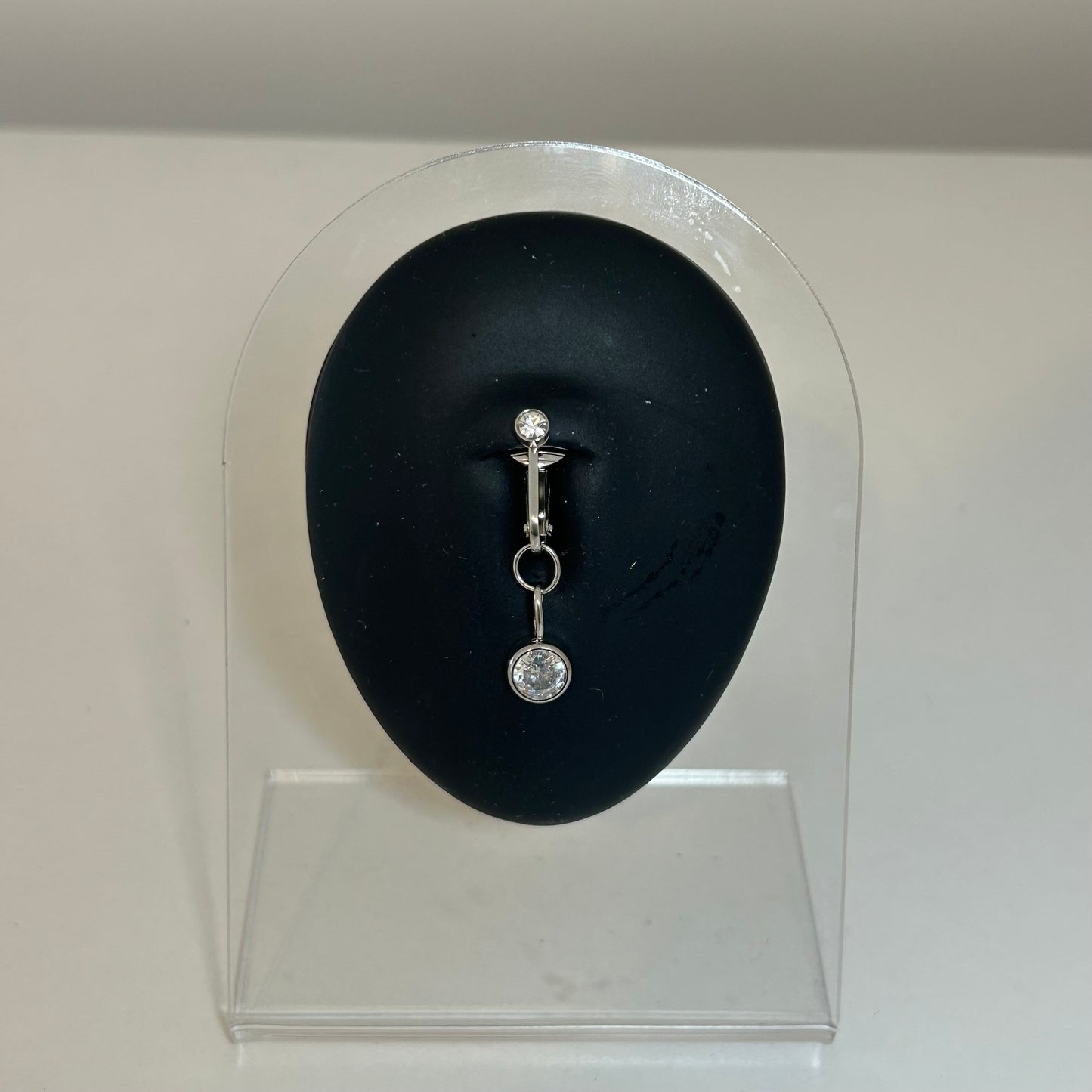 Faux piercing nombril Luna acier inoxydable