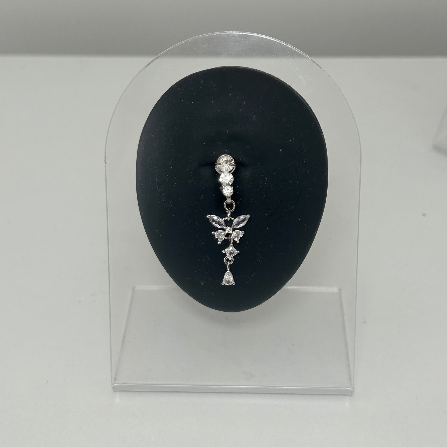 Faux piercing nombril Myra acier inoxydable